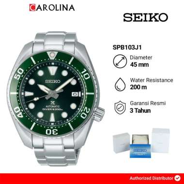 Jam Tangan Pria Seiko Prospex SPB103J1 Sumo Hulk Green Dial Stainless Steel Strap