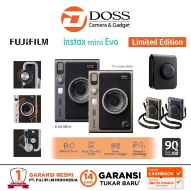 Fujifilm Instax Mini Evo Instant Film Camera Black
