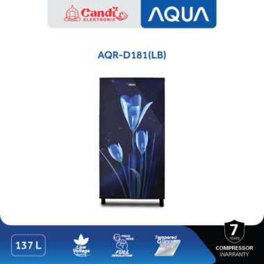 AQUA KULKAS 1 PINTU MOTIF BUNGA AQR-D181-LB