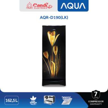 AQUA KULKAS 1 PINTU 163 Liter MOTIF BUNGA AQR-D190-LK