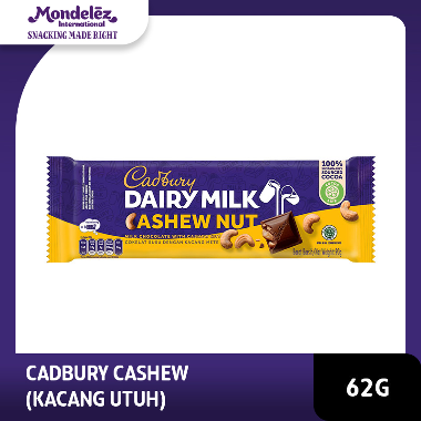 Promo Harga Cadbury Dairy Milk Cashew Nut 62 gr - Blibli