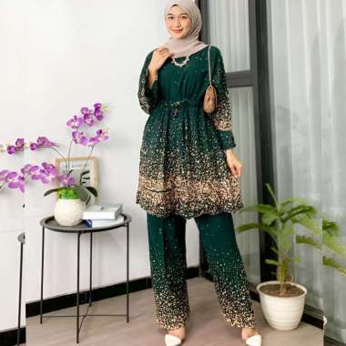 MALIKHA - Baju Wanitamurah Setelan Cewek Dewasa Terbaru Setelanwanita Modis Stelan Wan set Baju Tidu