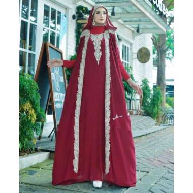Kaftan RUBY Baju Gamis Kaftan Wanita Remaja Muslim Terbaru 2021 Kekinian Termurah Mewah Original Ele