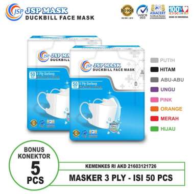MASKER JSP DUCKBILL ISI 50 PCS MERAH