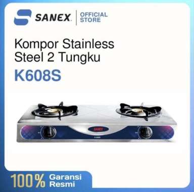 SANEX K-608 S KOMPOR GAS 2 TUNGKU STAINLESS