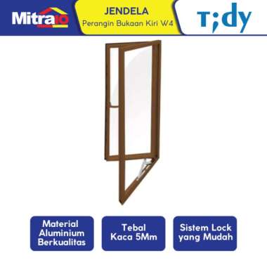 Tidy Jendela Perangin Bukaan Kiri Aluminium W4 60x150 Cm Coklat
