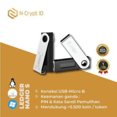 Ledger Nano S Cryptocurrency Crypto Hardware Wallet Dompet Bitcoin BTC BNB ETH Cryto Wallet
