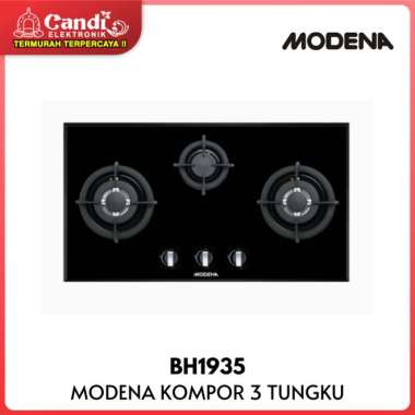 MODENA KOMPOR GAS TANAM 3 TUNGKU BH1935 - GAS HOB 3 BURNER BH 1935