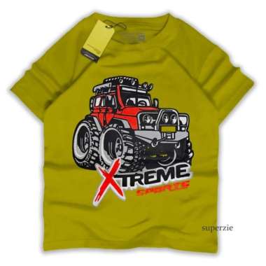 BAJU KAOS ANAK COWOK LAKI LAKI KAOS GAMBAR KENDARAAN MOBIL keren L PUTIH