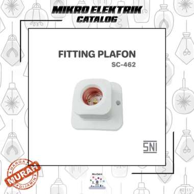 Fitting Lampu Plafon Kotak CAHAYA 462 / Fitting Flafon Oval
