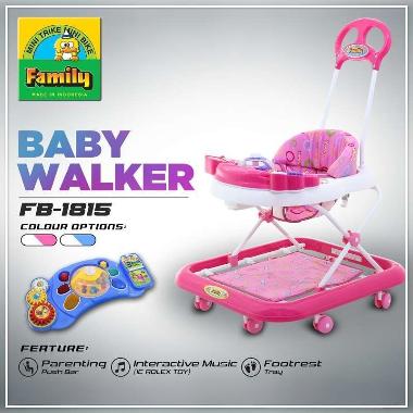Baby walker Family 1815 D mainan musik dorongan pink