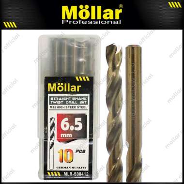 MOLLAR HSS M35 Cobalt 6.5 mm Mata Bor Besi Stainless Steel - Satuan