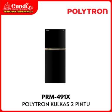 POLYTRON Kulkas 2 Pintu 350 Liter BigLiter Belleza PRM-491X 350 liter black