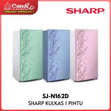 SHARP KULKAS 1 PINTU KAPASITAS 128 LITER - SJ-N162D / SJN162D / SJ N162D SH/SB/SP SAKURA HIJAU