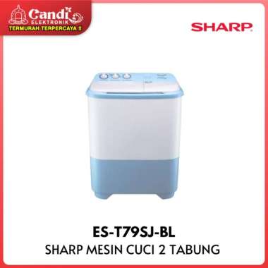 SHARP MESIN CUCI TWIN TUB ES-T79SJ-BL - 2 TABUNG EST79SJ / ES-T79SJ BL