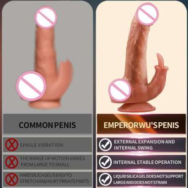 Electric Telescopic Soft Dildo Vibrator Sex Toys for Woman -