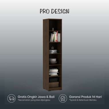 Pro Design Yuka Rak Buku Brown Walnut