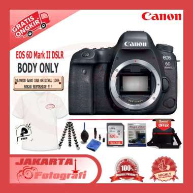Camera DSLR Canon EOS 6D Mark II Body Only Original BO PAKET 128GB