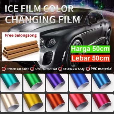 Stiker Skotlet Dop Cutting Sticker Decal Vinyl Wrap Body Motor Metalic Doff Biru Muda