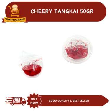 CHERRY REPACK 50 GRAM / buah cherry tangkai / hiasan kue