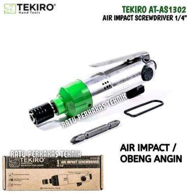 Tekiro Air Impact Screwdriver 1/4 inch Original AT-AS1302 Bor Obeng Impek Tenaga Angin Kompresor 1/4