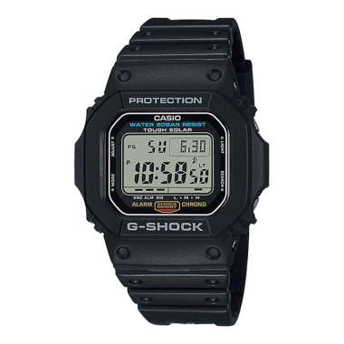 Jam Tangan Pria Casio G-Shock G-5600UE-1DR Square Tough Solar Digital Dial Black Resin Band Hitam