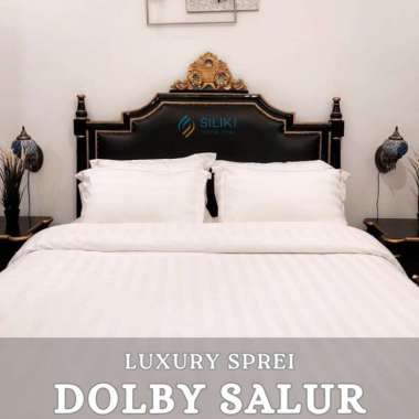 Bedcover Sprei Hotel Katun Dolby TC 300 Import Salur Size 160x200 180x200 200x200 Tinggi 30 200 x 20