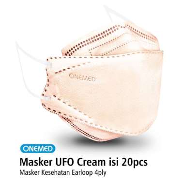 MASKER ONEMED MEDIS KF94 UFO 4 PLY EARLOOP CREAM