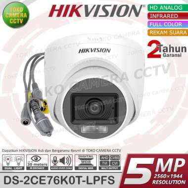 KAMERA CCTV INDOOR HIKVISION 5MP MIC AUDIO DS-2CE76H0T-ITPFS