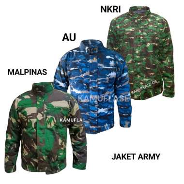 JAKET BASEBALL ARMY JACKET BOMBER BG LORENG TNI AD AU NKRI NKRI XL