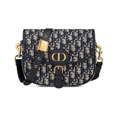Christian Dior Medium D Bobby Bag Oblique Jacquard Blue