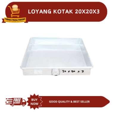 LOYANG KOTAK 20 X 20 X 3 / loyang kue-tanpa bubble wrap