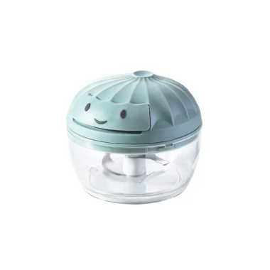 PRK-Blender Chopper Mini Tarik Tanpa Listrik/ Blender Mini Manual Biru