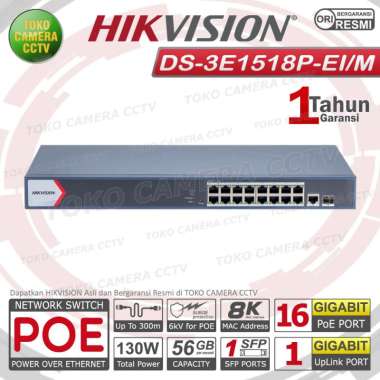 SWITCH POE HIKVISION 16 PORT