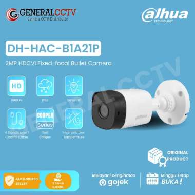 CAMERA DAHUA OUTDOOR 2MP DH-HAC-B1A21P COOPER SERIES ORIGINAL DAHUA GARANSI 2 TAHUN B1A21-U