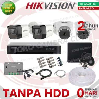PAKET CCTV HIKVISION 5MP 4 CHANNEL 4CAMERA Tanpa HardDisk