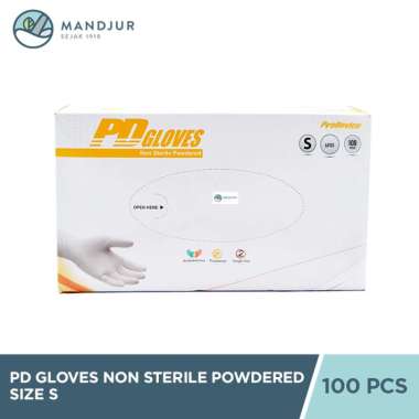 PD Gloves Sarung Tangan Karet Size S 100 Pcs - Sarung Tangan Medis Seperti Sensi
