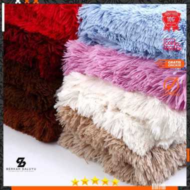 KAIN BULU RASFUR RAFSUR UKURAN 170 X 50 CM PINK MUDA