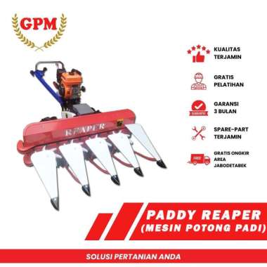 Mesin Potong Panen Padi (Paddy Reaper) Model Traktor Tangan Tanpa Engine
