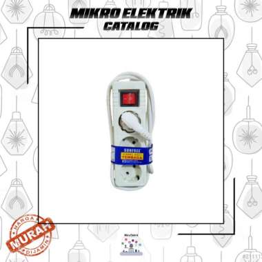 Sunfree Stop Kontak [3 Lubang/ Kabel 3 m/ Socket Outlet]