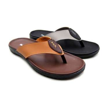 [ ORIGINAL ] YONGKI KOMALADI MILO SANDAL PRIA OL-ESRF432-21 COFFE/HITAM 43 COFFE