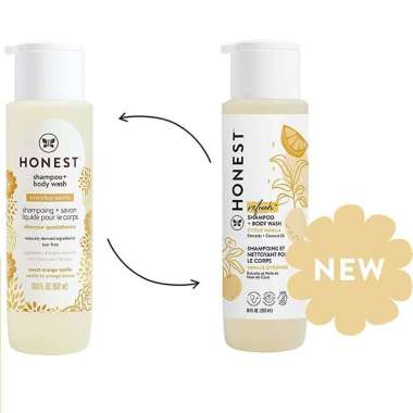 The Honest Co. Refresh Shampoo Body Wash Citrus Vanilla 295ml