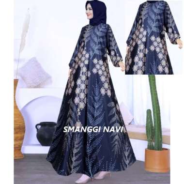HSN - Baju Gamis Batik Wanita Muslimah Gaun Pesta Wanita Muslim Dewasa Mewah HSN5