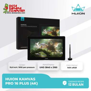 New HUION Pen Tablet Display Kamvas Pro 16 Plus 4K GT1562 Pen Tablet Huion MURAH