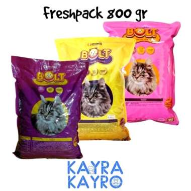 Bolt Tuna/Salmon Flavor Cat Food 1 kg Repack - Makanan Kucing Tuna - Donat