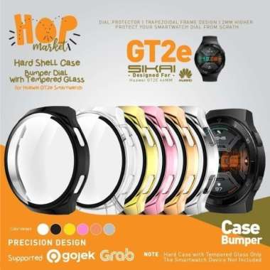 Hard Case PC Bumper 2in1 with Tempered Glass Screen Protector Cover Casing for Huawei Watch GT2E / G