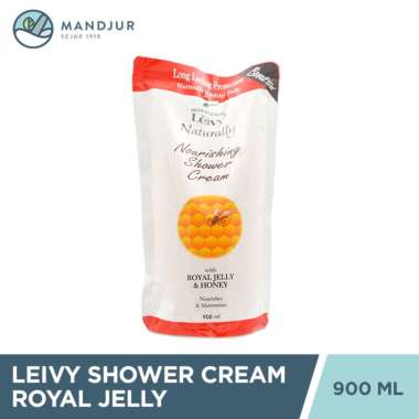 Leivy Shower Cream Royal Jelly and Honey Refill 900 mL - Sabun Mandi Dengan Royal Jelly dan Madu