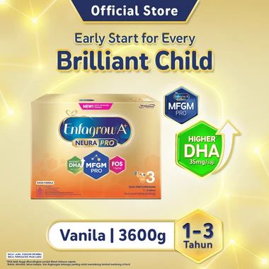 Enfagrow A+ 3 Susu Formula Anak 1 - 3 Tahun Vanila 3600 gr