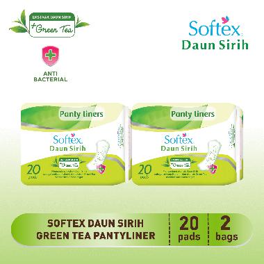 Promo Harga Softex Pantyliner Daun Sirih Green Tea Regular 20 pcs - Blibli