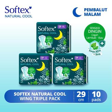 Promo Harga Softex Natural Cool+ Super Slim 29cm 10 pcs - Blibli